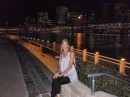Debby by the Brisbane waterfront on our way through.  It looks a little like Manhattan.
