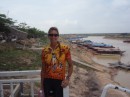 At the waters edge, lake Tonle Sap, many meters below normal level due to the drought
