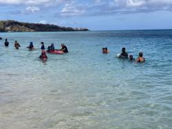 Our swim class at Grand Anse beach, Grenada