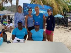 Our volunteer swim instructors at Grand Anse, Grenada