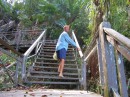 Doing a bit of land travel. After months on the boat these stairs had our legs burning.
