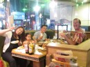 Our friends Toyo and Mia with daughter Minami took us to an American style diner for cheeseburgers. The real deal in Japan. 