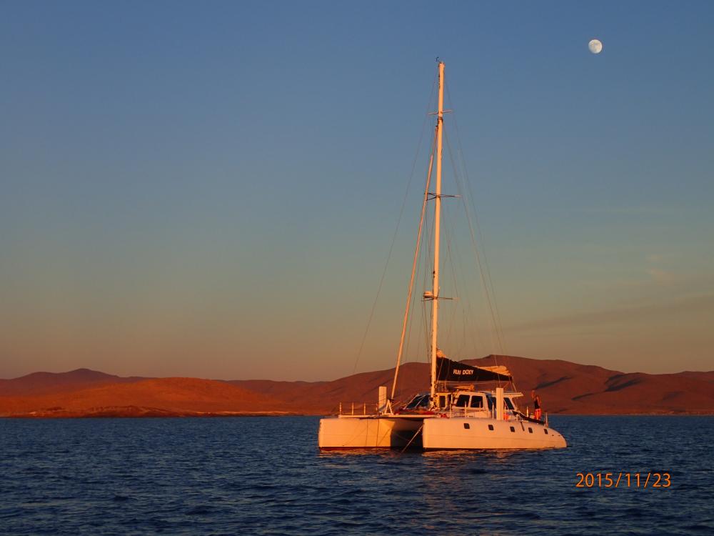 Sunset with full moon in one of our favorites, Punta Maria. 