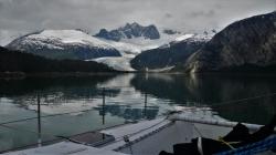 East arm Seno Pia, taken from our boat at anchor. We tried to return here a week later but the whole fiord was choked with ice. 