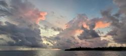Sunset over west end Fakarava atoll