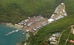 St. Davids Bay: Grenada Marine Boatyard mit Milena Bonatti , 2. Reihe von oben, vorletztes Boot