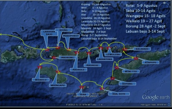 Our route thru indonesia
