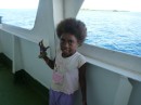 little kid on the ferry