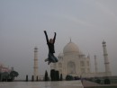 Cammi ecstatic at the Taj Mahal