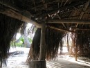 Inside a Kuna hut in Coco Bandero Cays