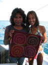 Cammi and Lisa, expert mola maker, in San Blas 