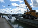 Zen being hauled out for regular maintenance at Friendship Yachts and Dockland 5 in Whangarei, NZ