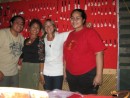 Geraldine (Jaye-Jaye) and me posing with our jewelry design teachers in Neiafu, Tonga