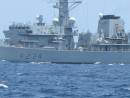 warship off Antigua