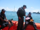 Guardacostas checking Zen into the Galapagos