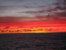 Typical Pacific Ocean sunset during our passage