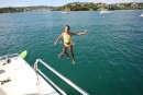 Cammi jumping off Panache - photo by Mathias