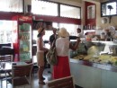 Julie and Krista buying fresh coffee beans, Apia, Samoa