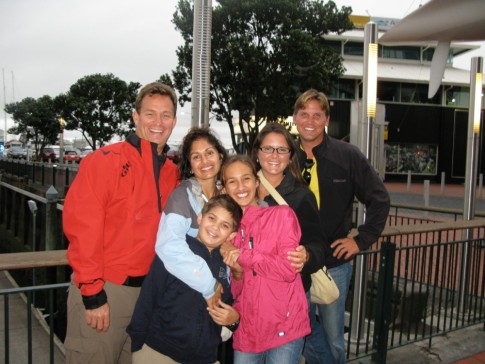 In Auckland, kids saying a big goodbye to Margie and Drew of Dosia...won