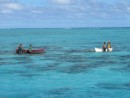 Goodbye to the fishermen in Aitutaki, Cook Islands