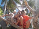 Cole and the boys of Suwarrow, Cook Islands (while watching shark feeding)