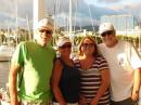 Dan, Marla, Stephanie and Darrol inside Hawaii Yacht Club