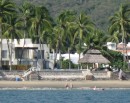 Homes along the beach front at Santiago Bay
