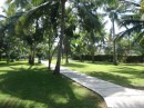 Park setting at entrance of the homes along Santiago Bay