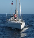 Nick aboard his s/v Northern Winds on the way to Cabo