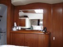 Vanity cabinet with beveled mirror