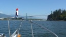 Approaching First Narrows and Lion