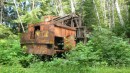 Abandoned logging equipment, Jennis Bay.