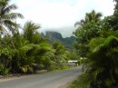 Bora Bora - road around island on which we biked