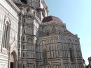 The Basilica di Santa Maria del Fiore: Brilliant sunny day provides nice contrast between light and shadow on exterior surfaces.