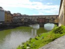 Vasari Corridor, a covered bridge over the Arno River filled with wall-to-wall jewelry shops.