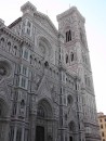 Front of the Basilica di Santa Maria del Fiore with the bell tower next door.  The statuary and detail carving was overwhelming.