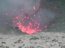 the bottom of the crater where the lava was bubbling  