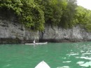 kayaking near the sea caves
