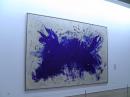 Yves Klein’s Blue Women.  Naked women rolled in blue paint and then rolled on this canvas.