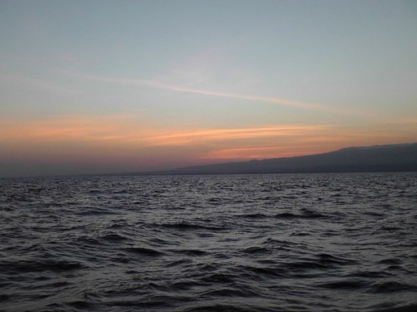 sunrise as we left Bali headed for Java