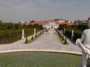Viewing Lower Belvedere Palace from fountain.