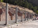 Columns of the Athenian stoa defining the Sacred Way.