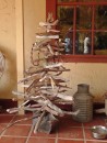 driftwood Christmas tree at the Adobe house at the preserve