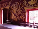 Wat Chiang Man: Gilded wall fresco.