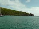 Just rounded the point into Caneel Bay.