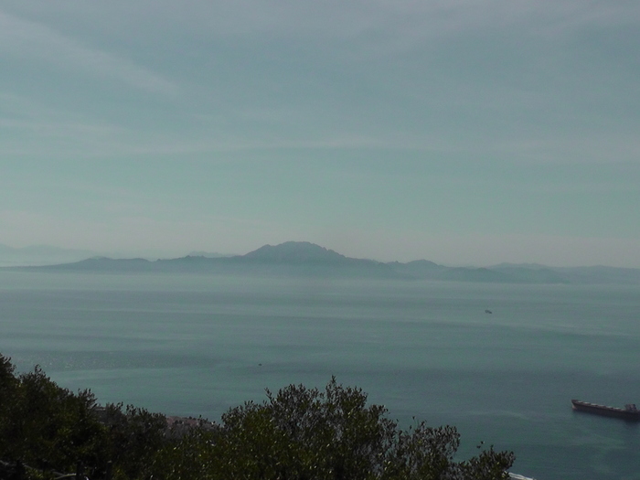 Looking south to northern Africa across the Gibraltar Strait