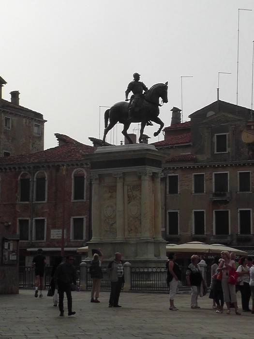 Statue of Bartolomeo Colleoni -a popular military leader (mercenary) employed by Venice.