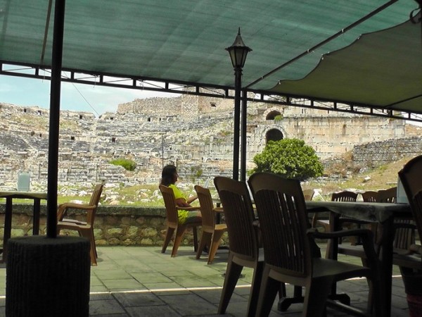 Miletus -We had lunch in the cafe overlooking the theater before we walked the site.
