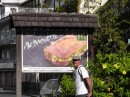 this billboard shows how Mcdonalds tailors their offerings to the local community, Dennis actually tried a McBaguette