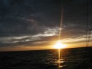 16 sunset on overnight passage to Mazatlan
